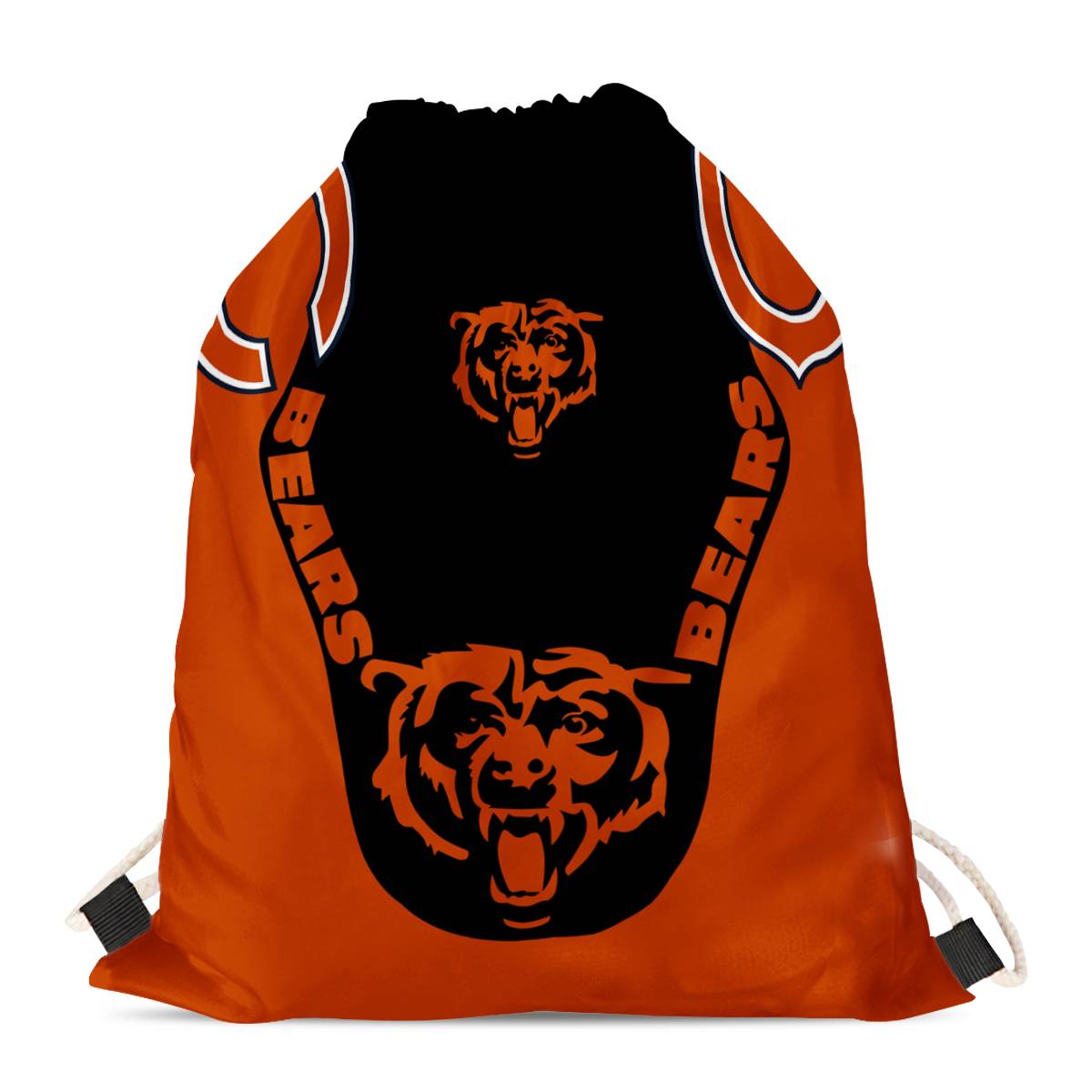 Chicago Bears Drawstring Backpack sack / Gym bag 18" x 14" 001